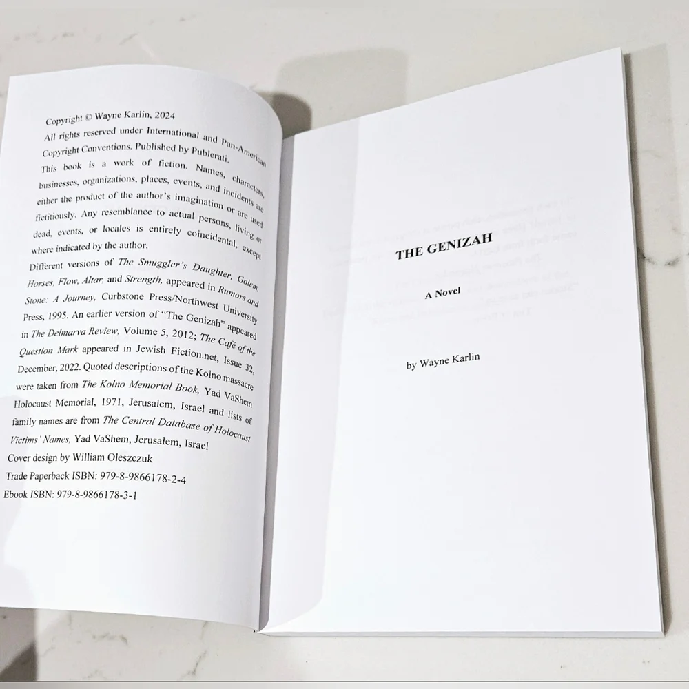 BOGO The Genizah Wayne Karlin Paperback Book Advanced Reader Copy